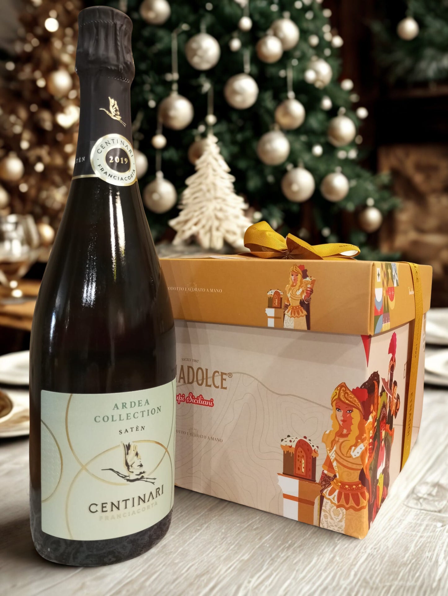 PANETTONE CASSATA SICILIANA + FRANCIACORTA SATÈN ARDEA COLLECTION