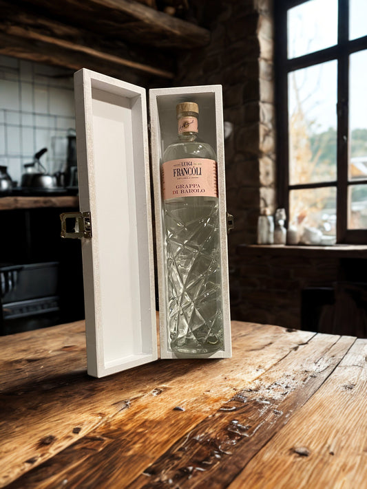GRAPPA „SORSI DI BAROLO“ IN VERPACKUNG – LUIGI FRANCOLI