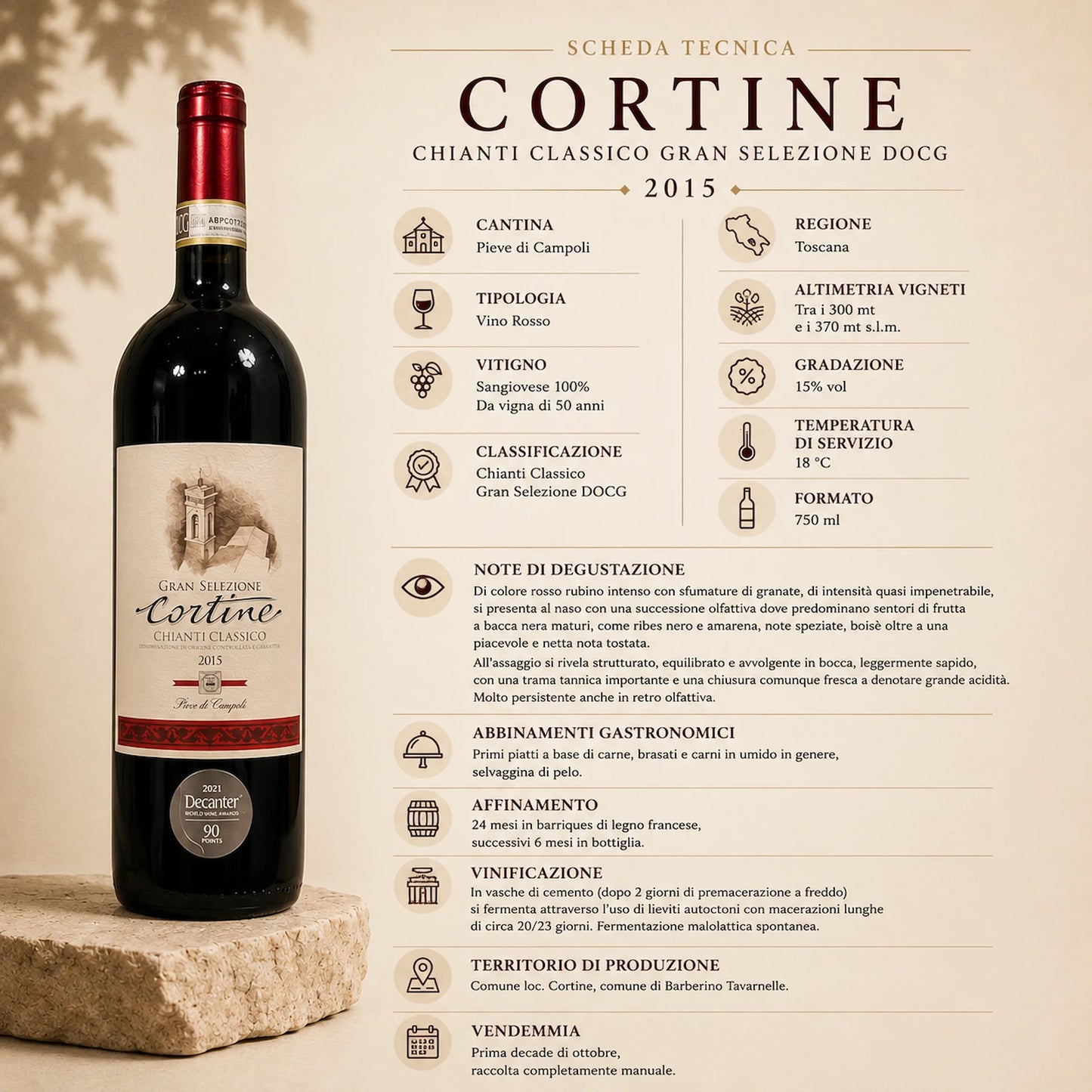 SANGIOVESE CHIANTI CLASSICO GRAN SELEZIONE CORTINE DOCG 2020