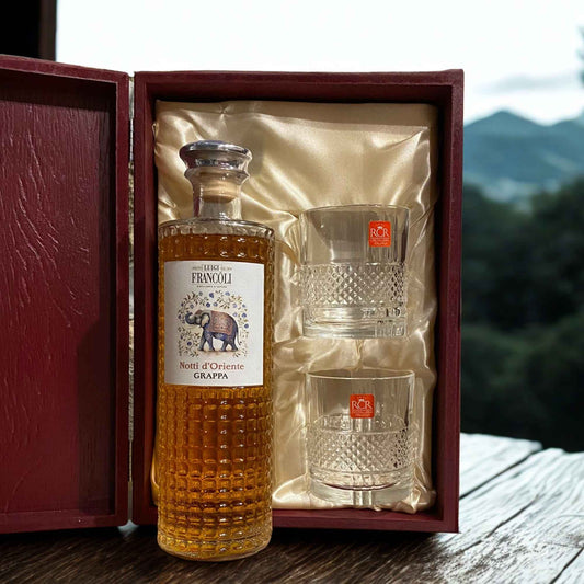 GRAPPA "NOTTI D'ORIENTE" + 2 BICCHIERI (ASTUCCIATO)